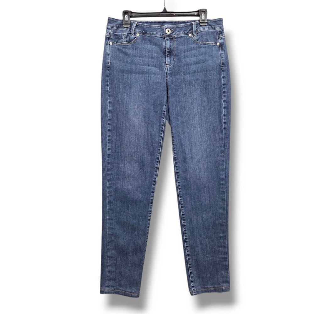 J Jill Weekender‎ Straight Leg Jeans Womens 10 HEMMED Mid Rise